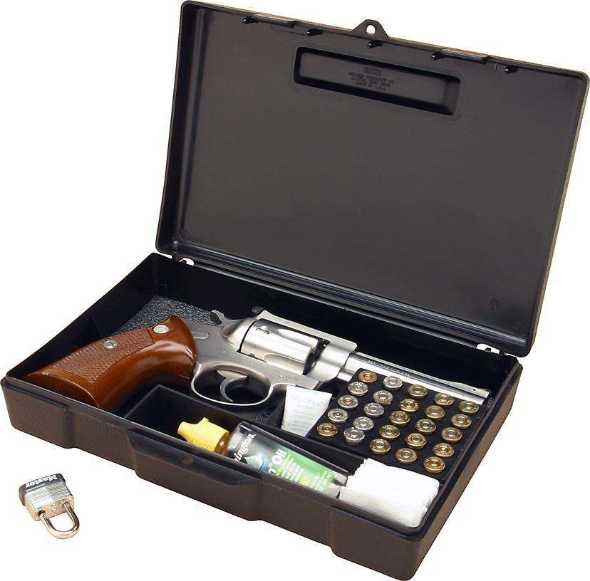 Hard gun Cases MTM Case Gard Ready Series MTM PISTOL HANDGUN LONG TERM STORAGE CASE 4" REVOLVER BLACK